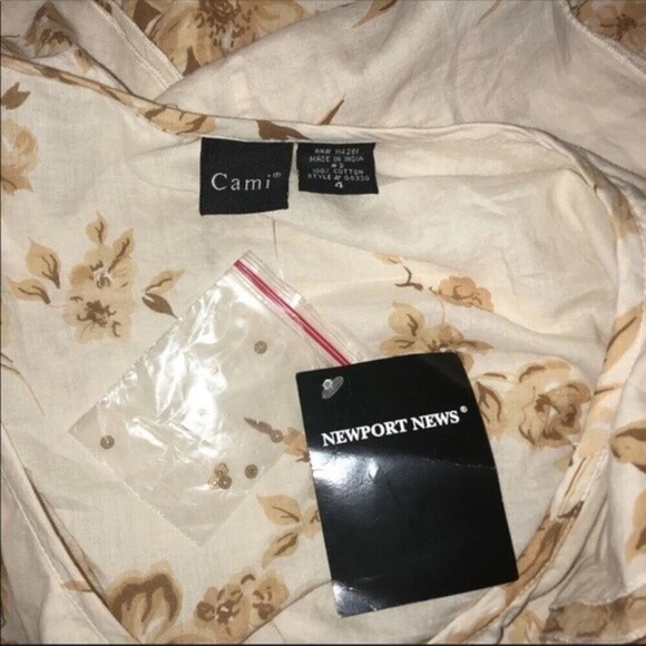 Cami by Newport News size 4 boho floral blouse - Picture 5 of 5